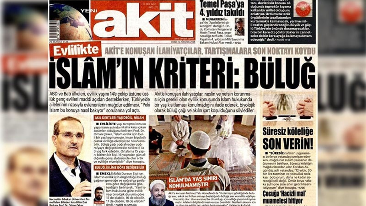 Akit 'çocuk yaşta evlilikte' ısrarlı