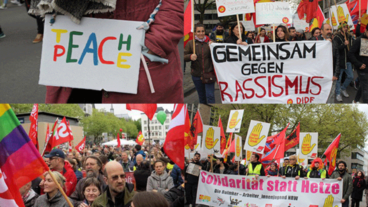 Köln'de ırkçılığa karşı protesto