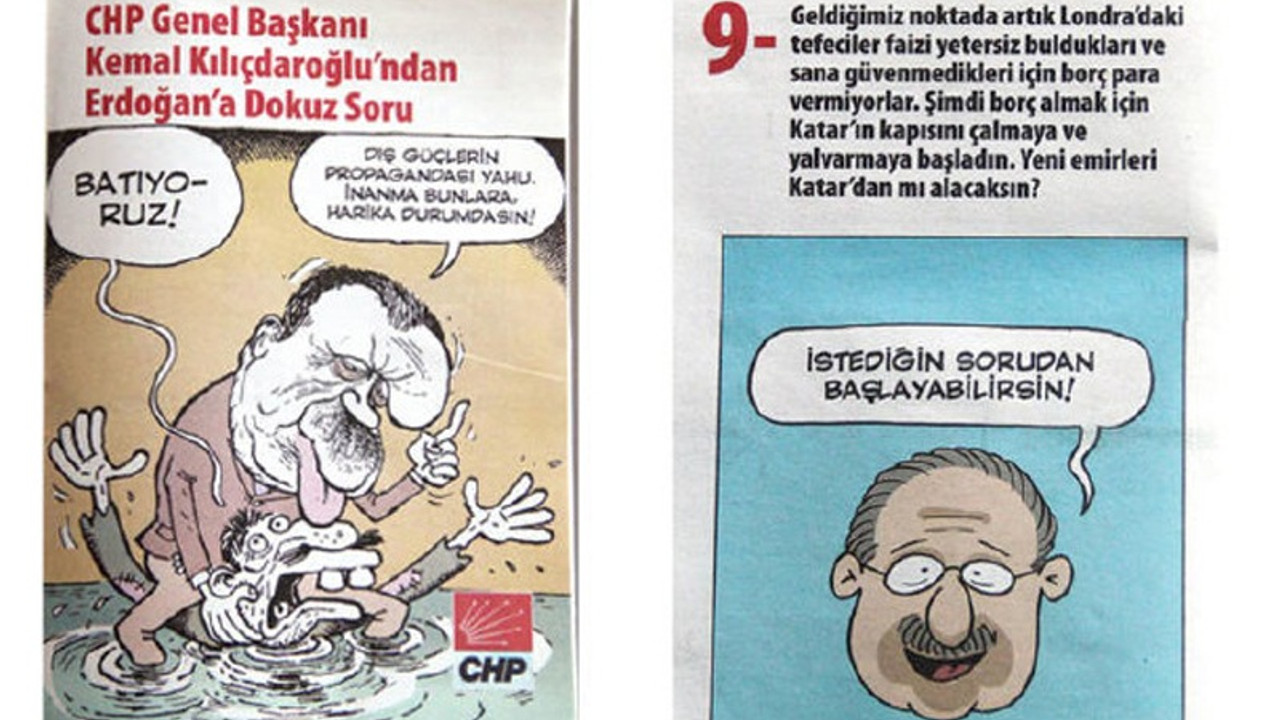 Kılıçdaroğlu'ndan Erdoğan'a karikatürlü 9 soru