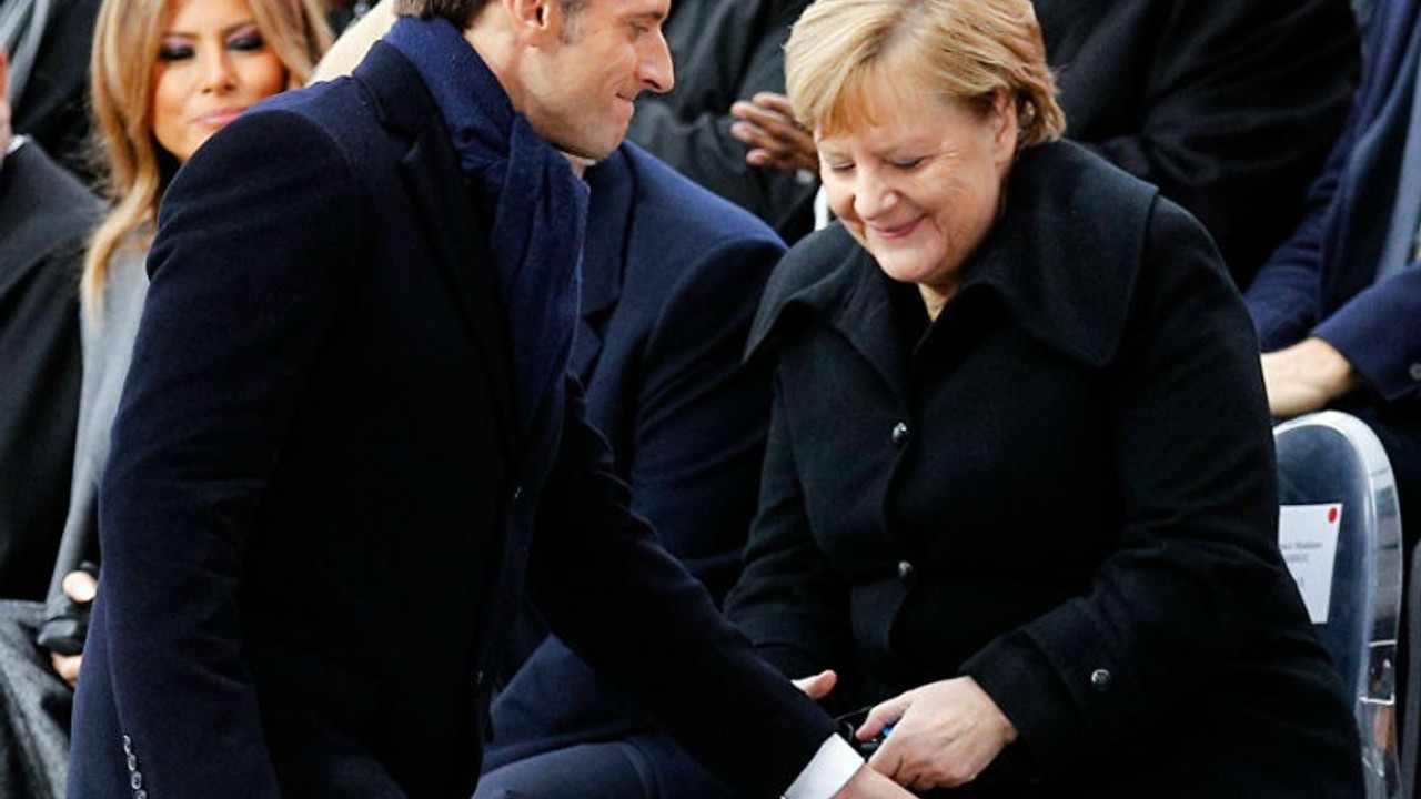 101 yaşındaki kadın Merkel'i Macron'un eşi zannetti