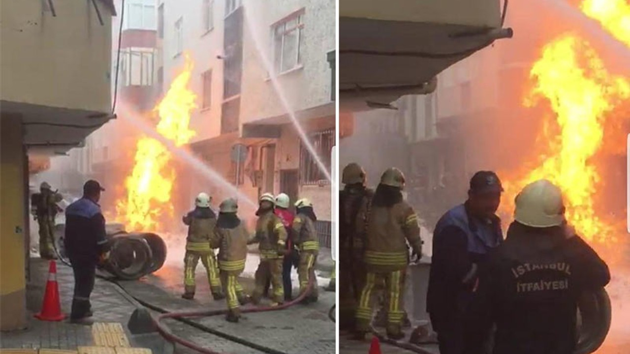 Bağcılar'da doğal gaz borusu patladı