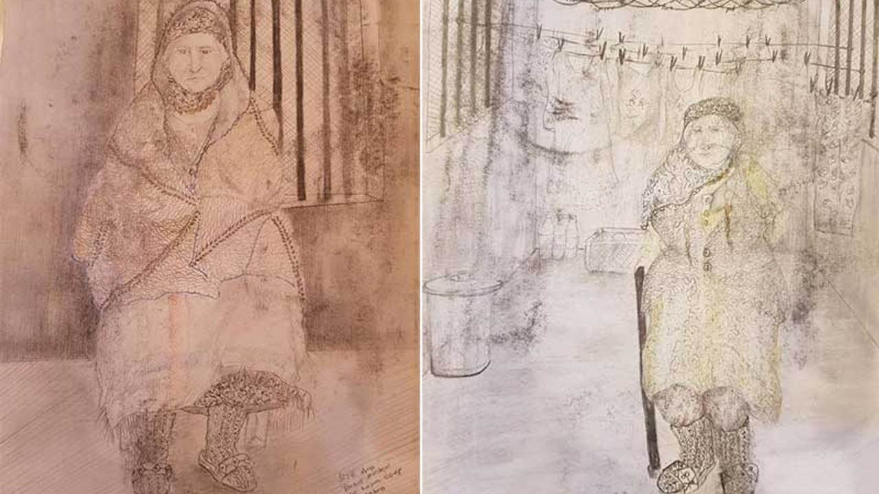 Ressam Zehra Doğan hasta tutuklu Sise Bingöl’ü çizdi