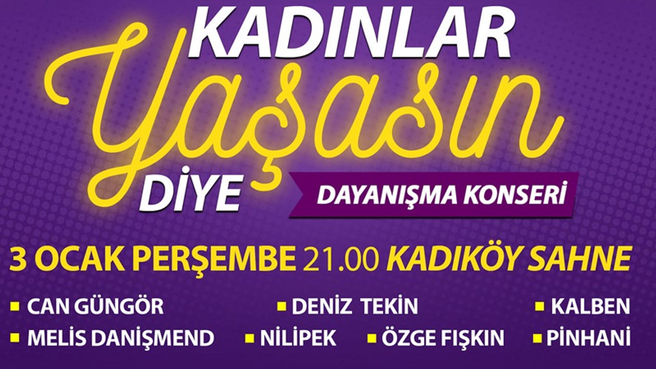 Kadın mücadelesiyle dayanışma konseri