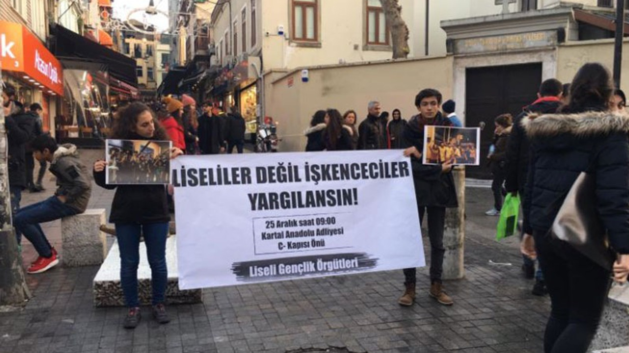 'İşkenceciler yargılansın' diyen liselilere polis şiddeti