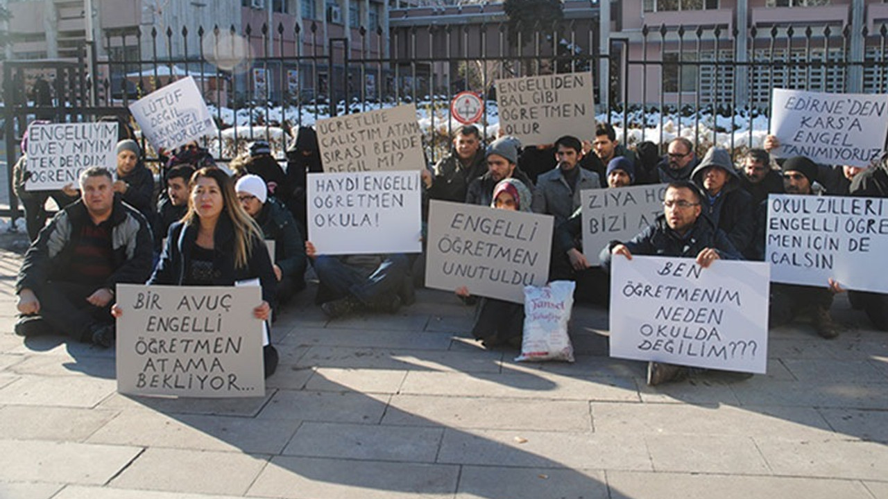 Engelli öğretmenlerden atama isyanı