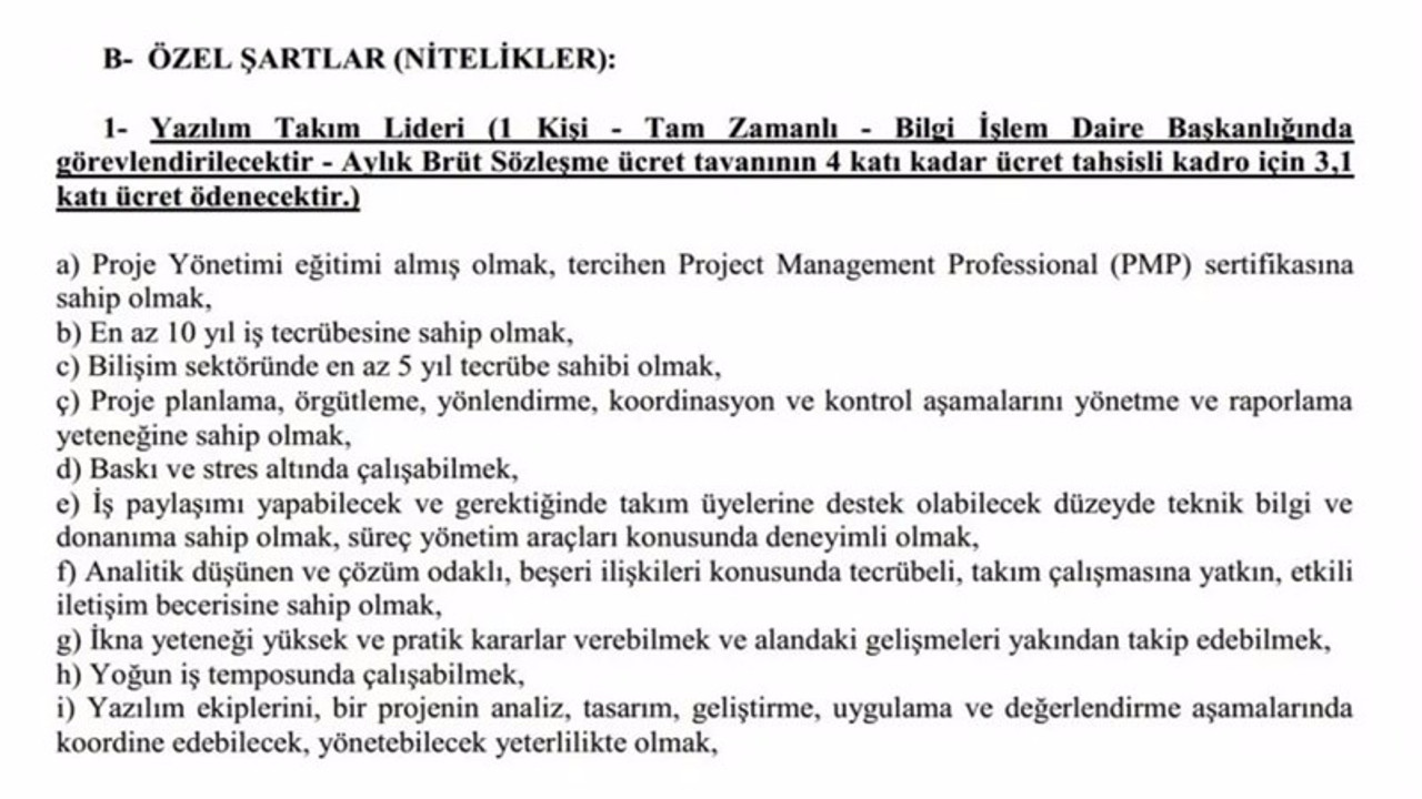 'Baskı altında çalışabilecek personel’ aranıyor