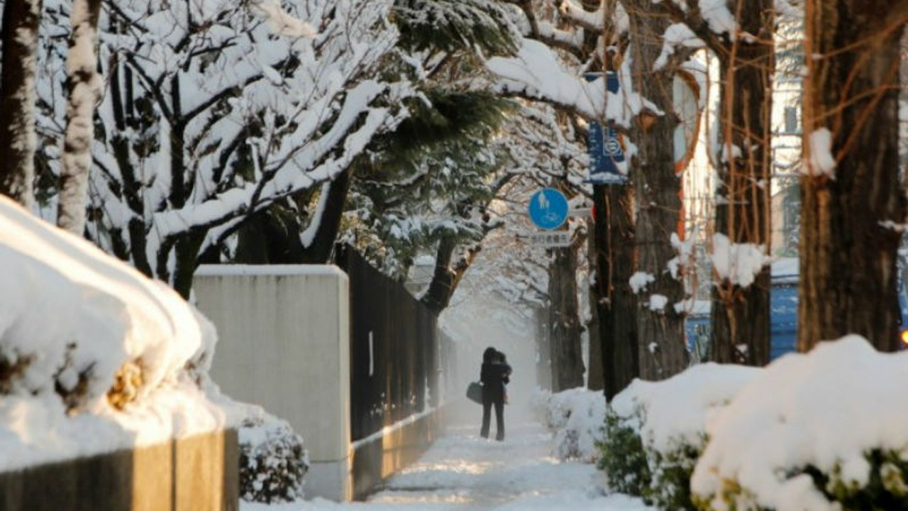 Japonya'da kar hayatı felç etti: 100 uçuş iptal