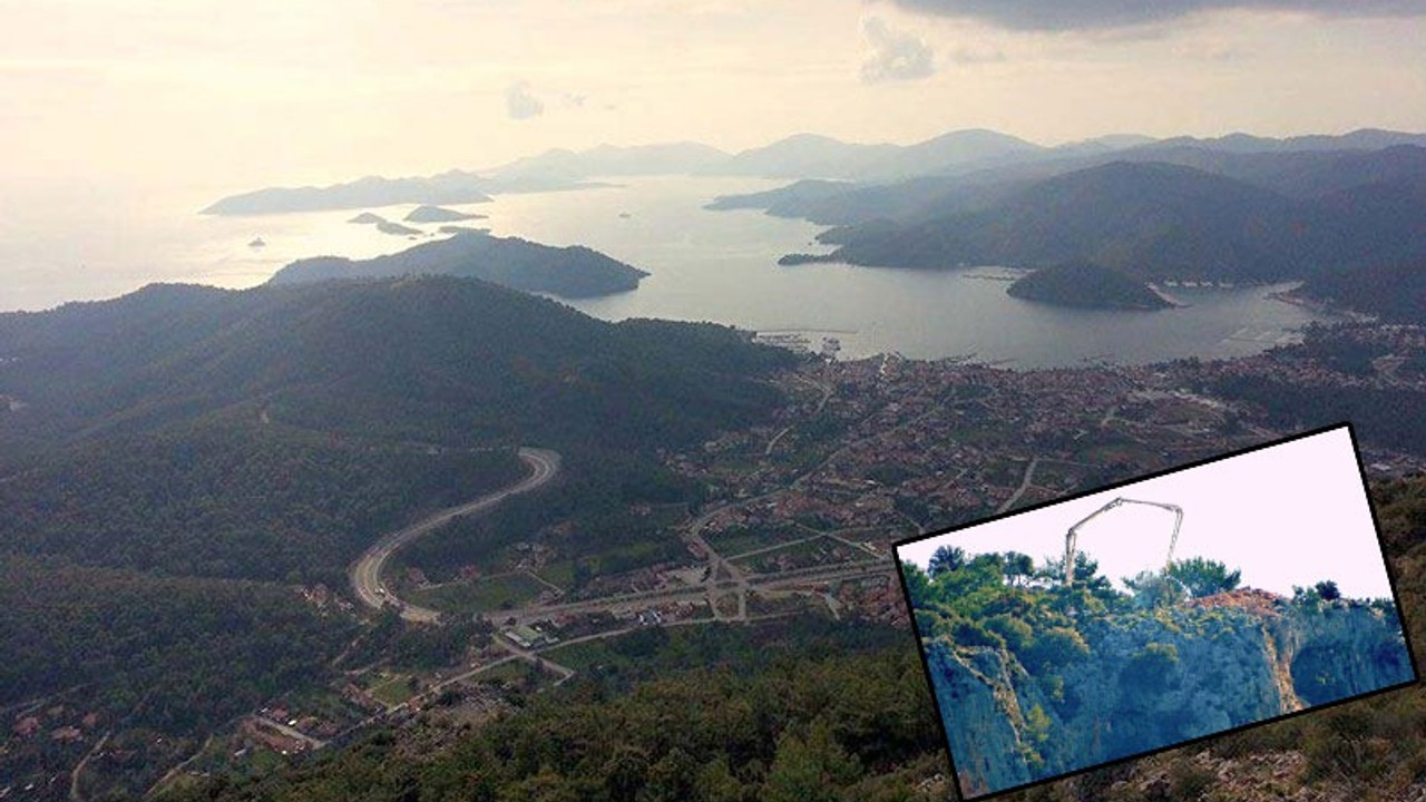 Göcek ve Dalaman koylarında kaçak inşaat görüntüleri