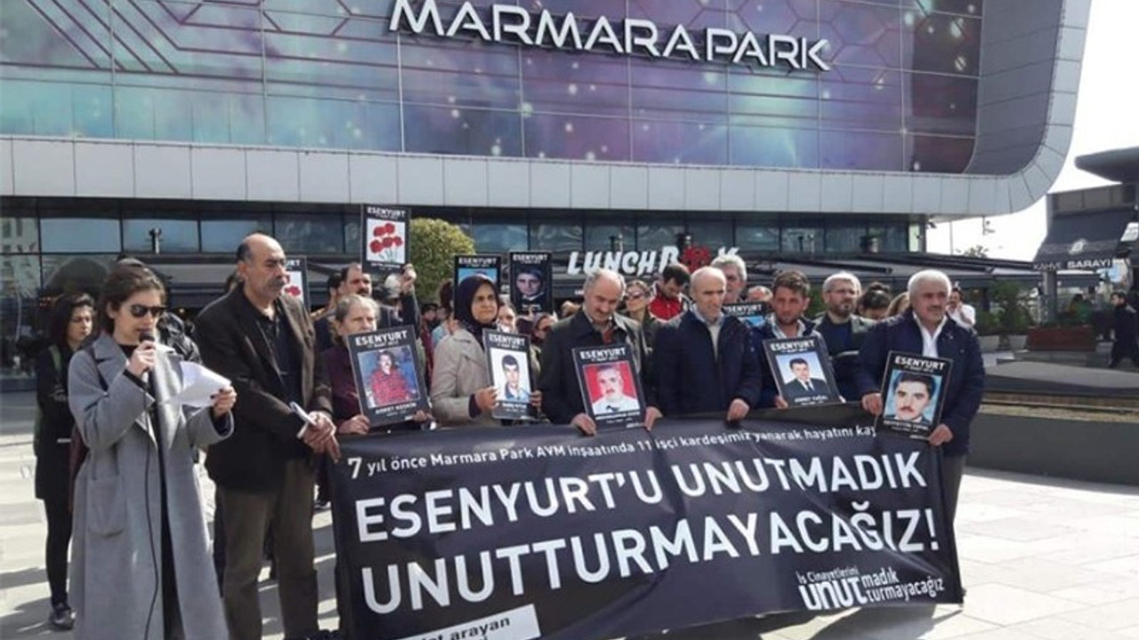 AVM inşaatında yanarak ölen işçiler unutulmadı