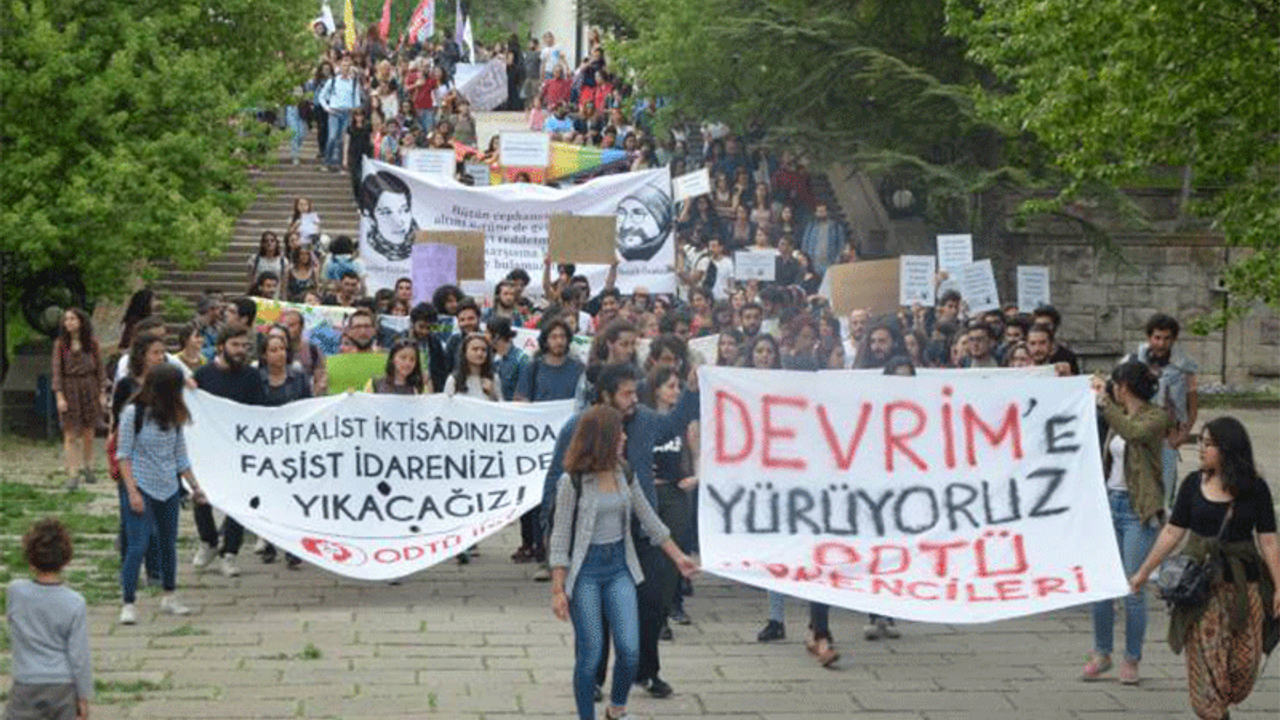 ODTÜ’de ‘Devrim yürüyüşü’ yapıldı