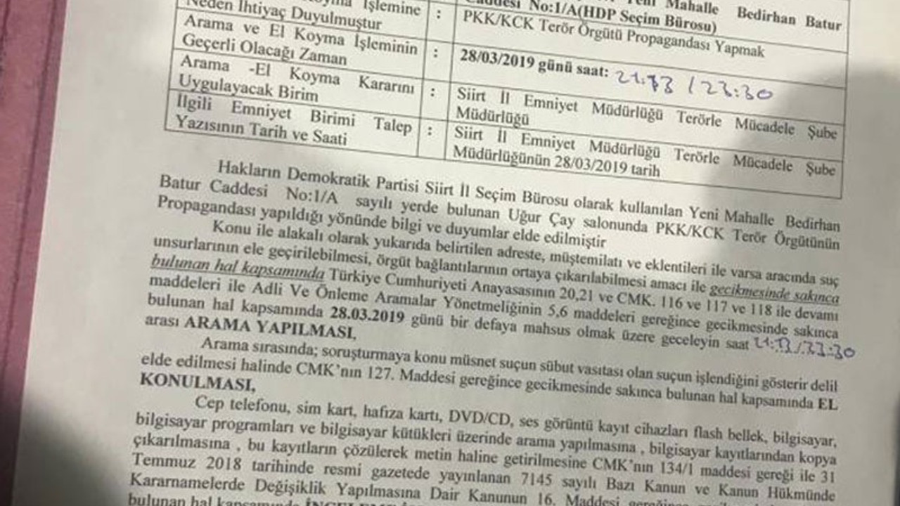 Polis 'propaganda yapılıyor' diyerek seçim bürosunu bastı