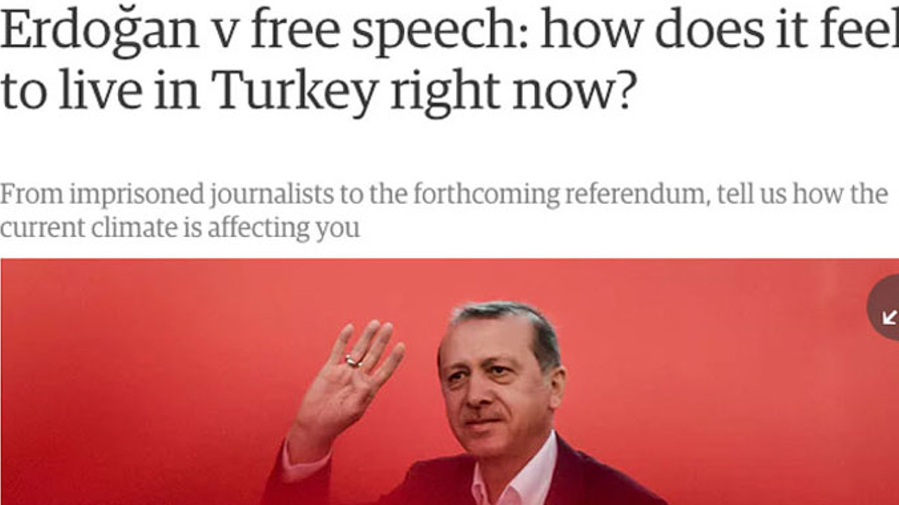 Guardian'dan Türkiyeli okurlarına özel anket