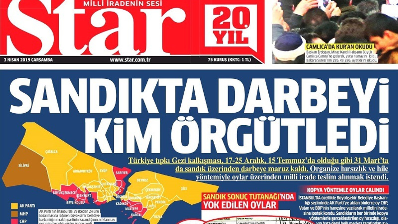 Star, halkın iradesine 'darbe' dedi