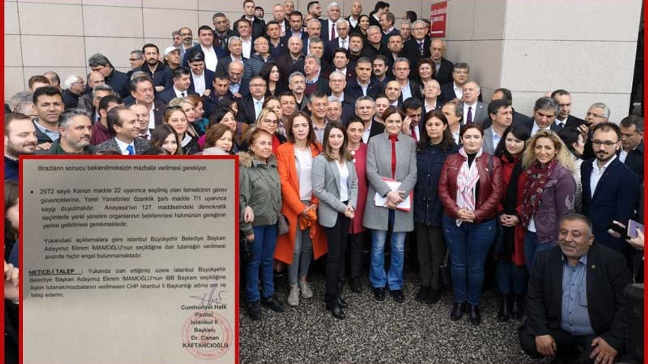 CHP, mazbata için dilekçe verdi