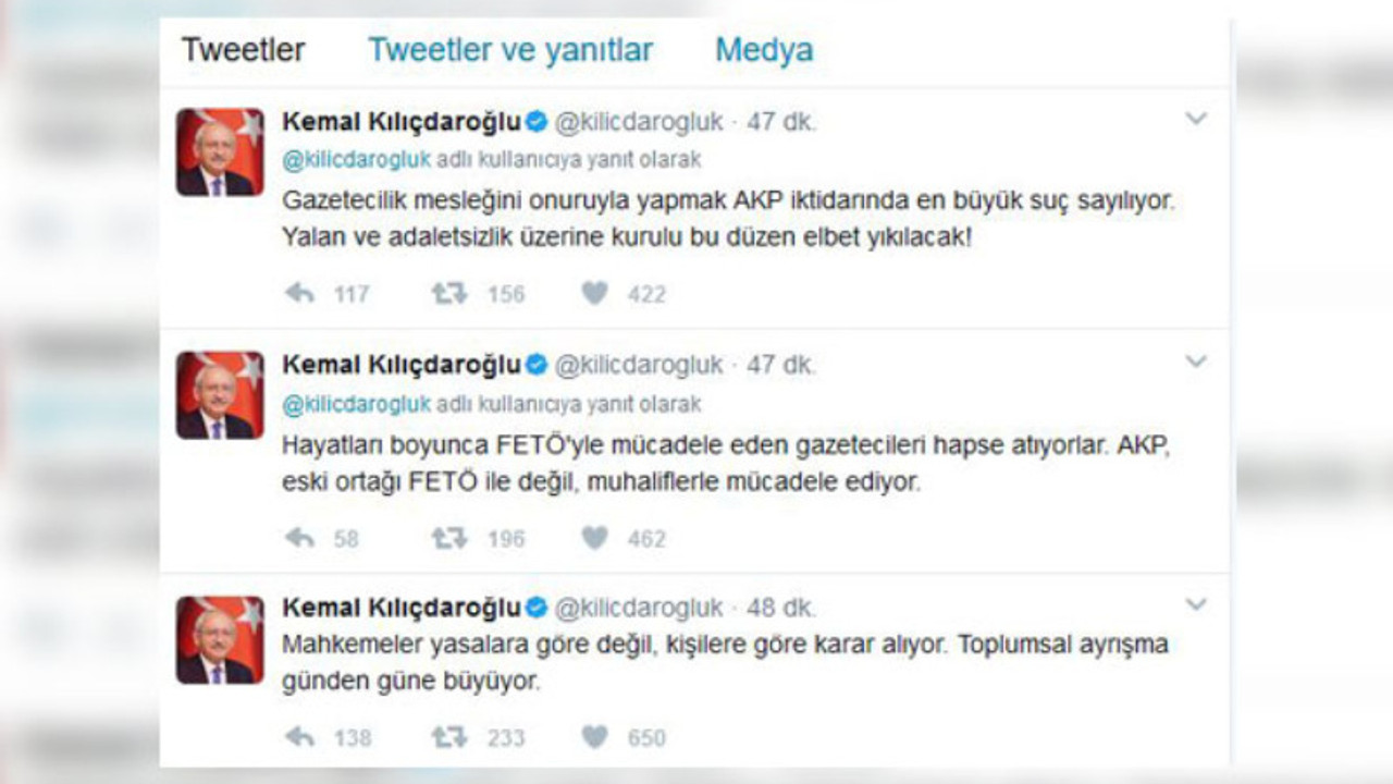 ' 'FETÖ'yle mücadele eden gazetecileri hapse atıyorlar'