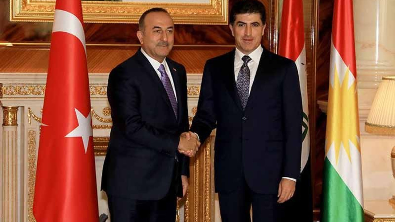 Çavuşoğlu ile Barzani Erbil'de görüştü