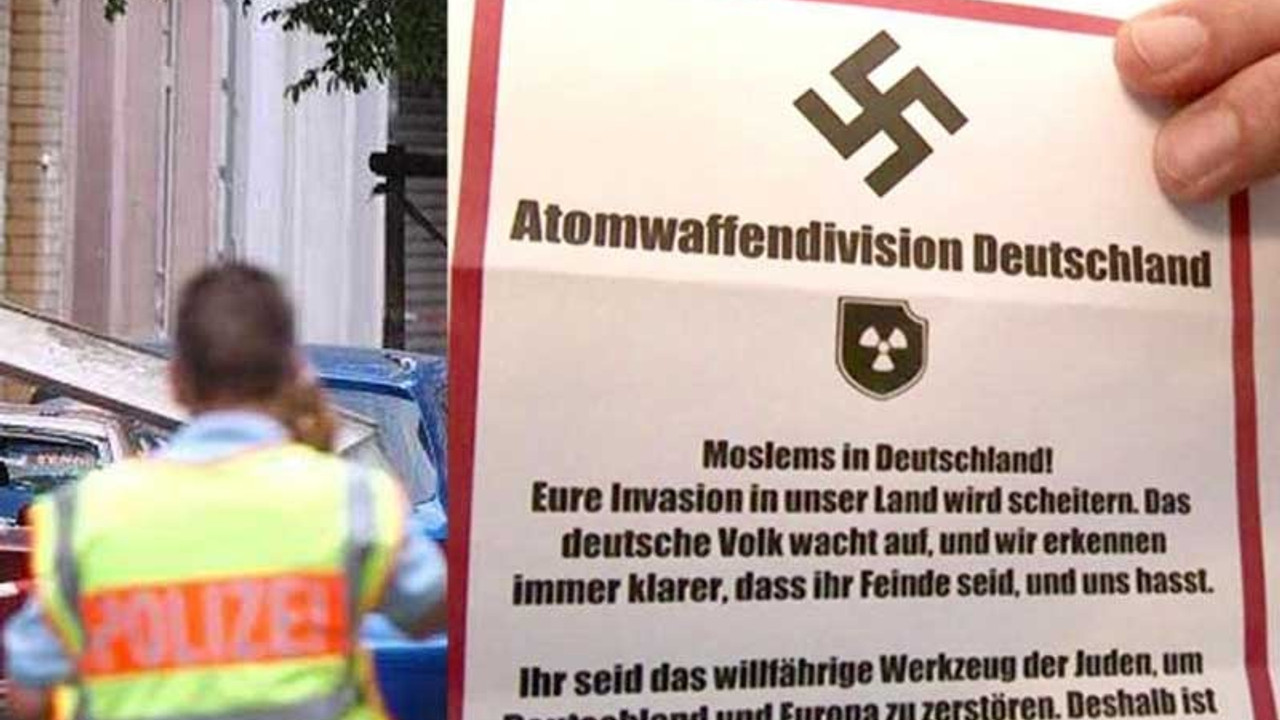 Köln'de Neonaziler gamalı haçlı tehdit ilanları dağıttı