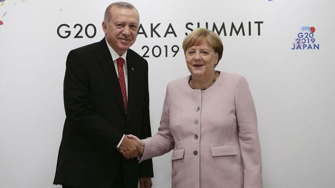 Erdoğan Merkel'le görüştü