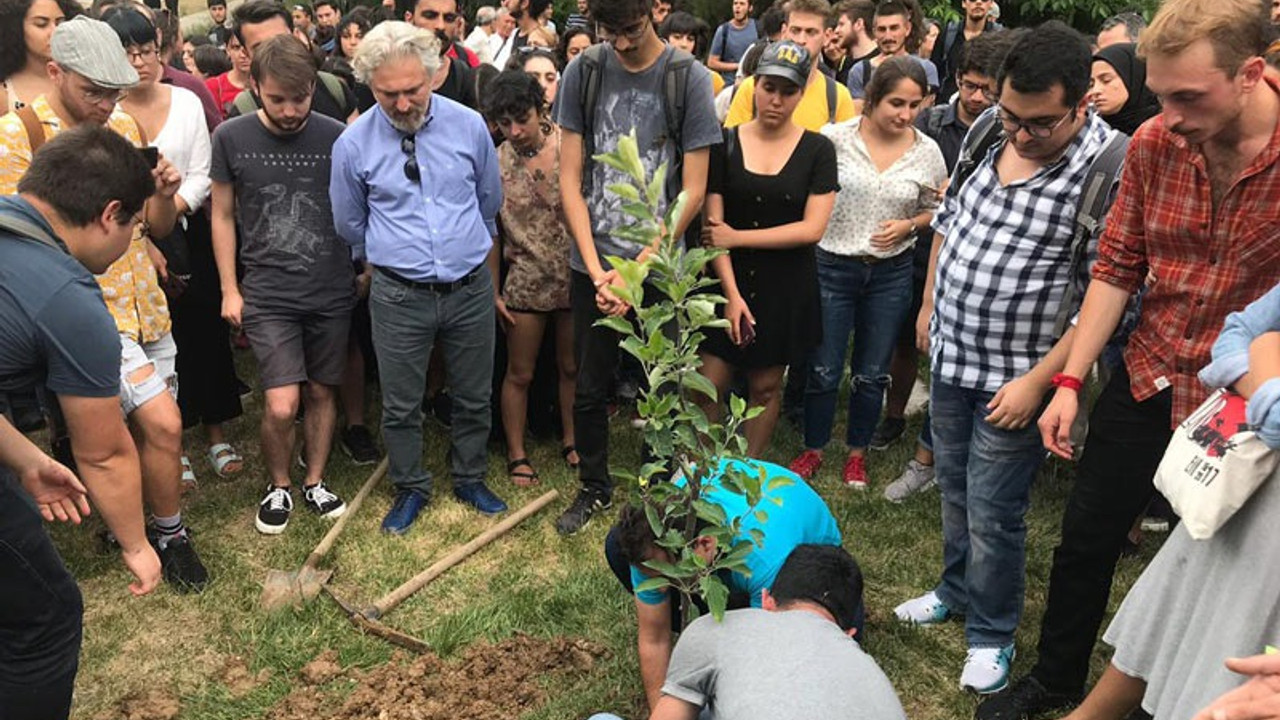 ODTÜ’lüler KYK yurduna karşı Kavaklığa fidan dikti