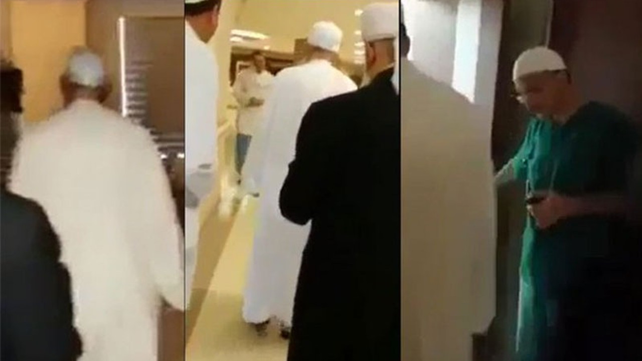Menzil şeyhi hastane teftiş etti: Takkeli doktorlar el pençe divan durdu