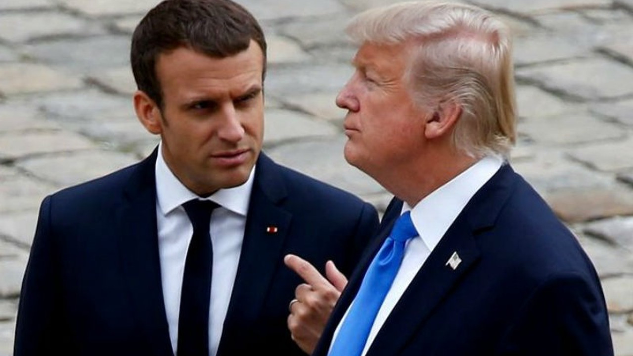 Trump: Macron'un aptallığına karşılık vereceğiz