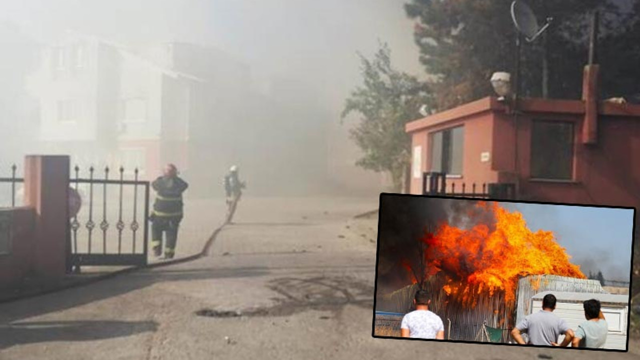 Gebze'de fabrikalara sıçrayan orman yangını söndürüldü