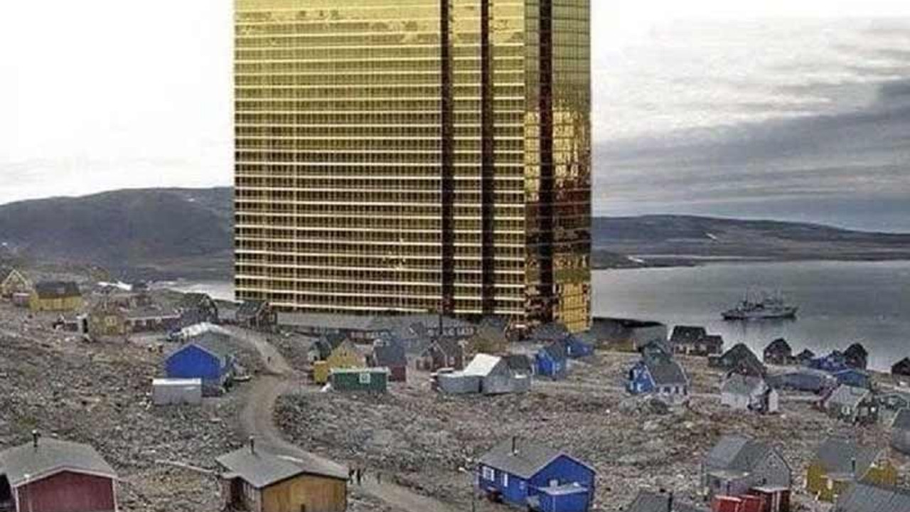 Trump Towers'ı photoshopla adanın ortasına kondurdu