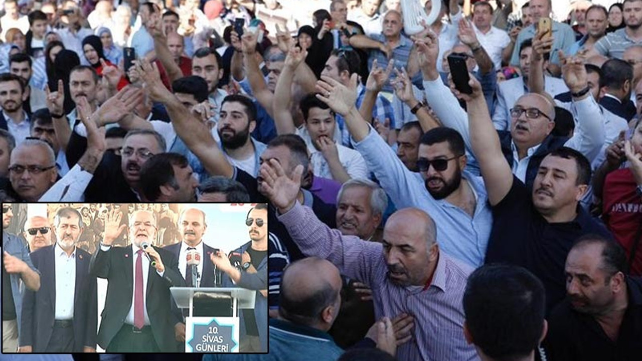 Karamollaoğlu'na Sivas etkinliğinde ülkücü protestosu