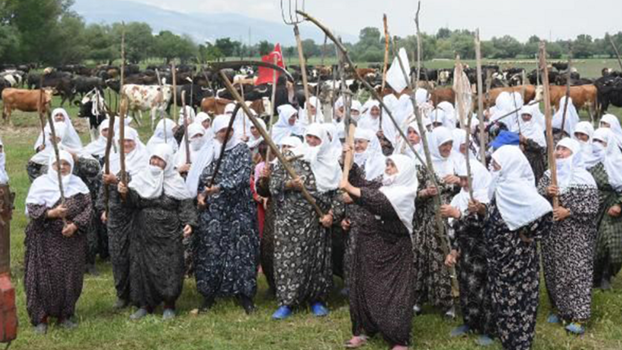 Kadınlar yolu kesti