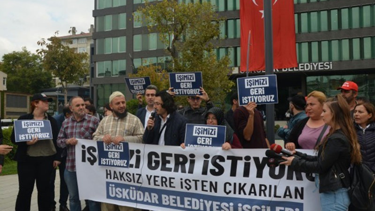 Üsküdar Belediyesi işçileri işlerini geri istedi