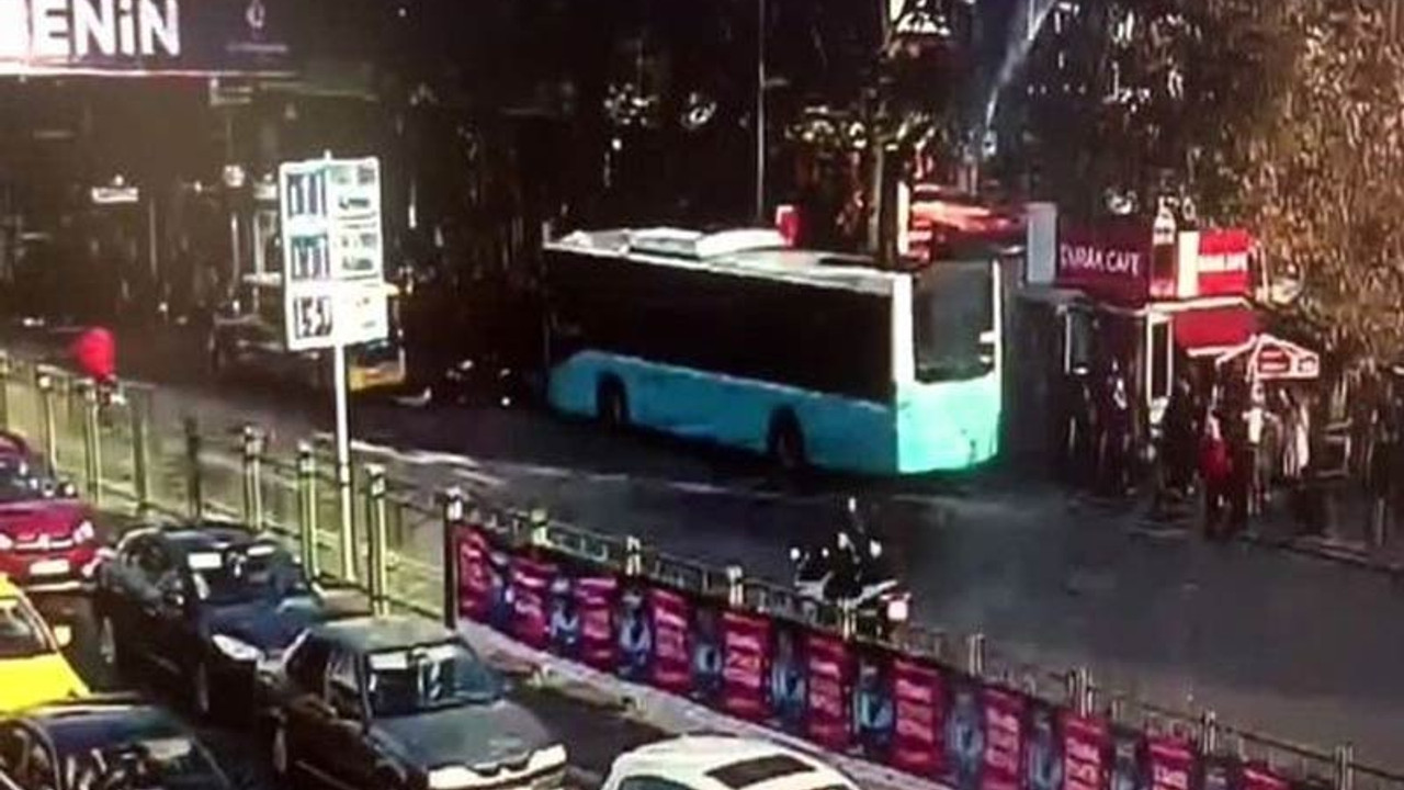 Beşiktaş’ta otobüsün durağı dalış anının görüntüleri yayınlandı