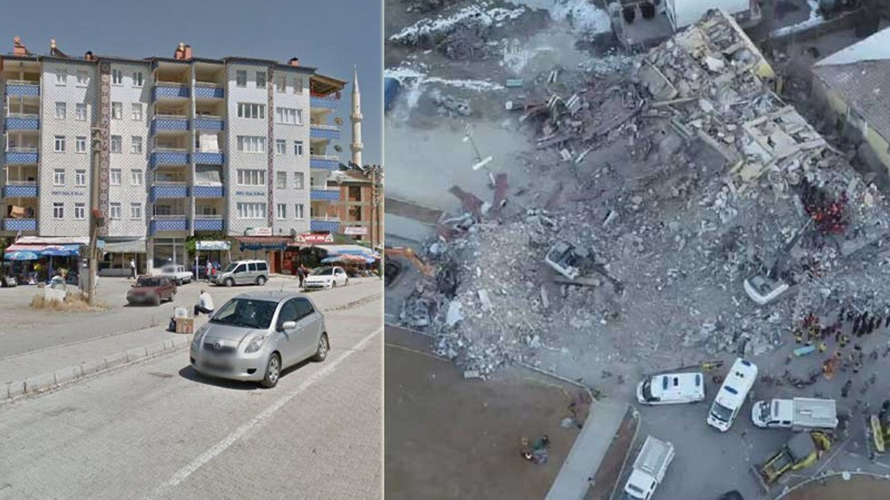 Elazığ'da 6 katlı 2 bloklu binanın çökmeden önceki fotoğrafları ortaya çıktı