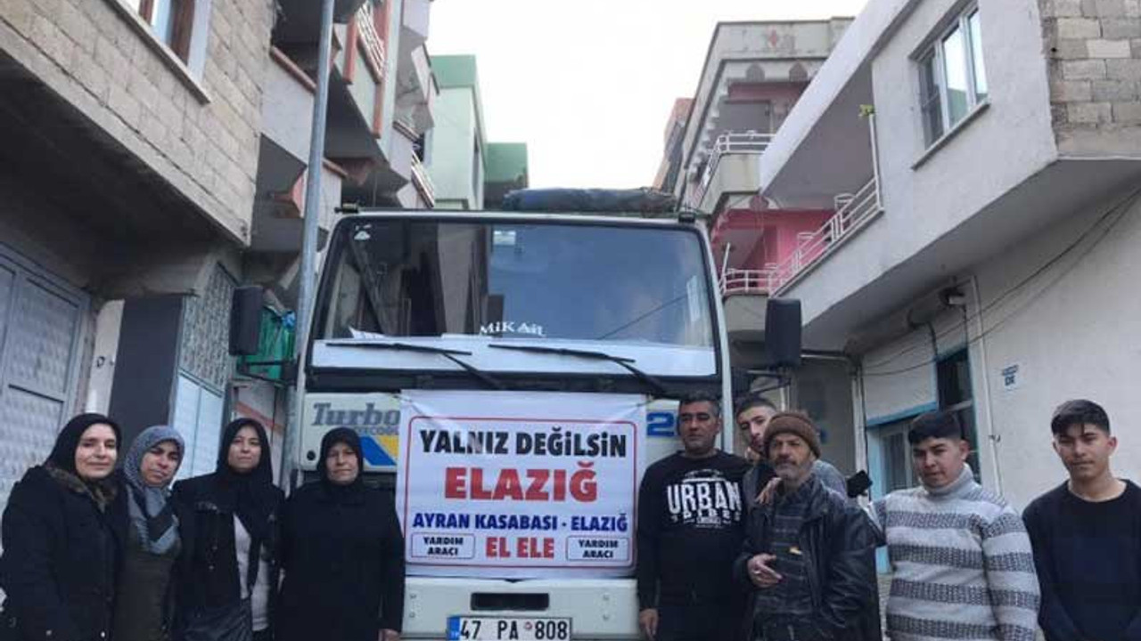 Urfa'dan Elazığ'a dayanışma konvoyu: Yalnız değilsin