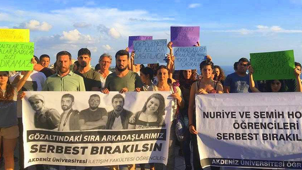 Akdeniz Üniversitesi öğrencileri: Arkadaşlarımızı serbest bırakın