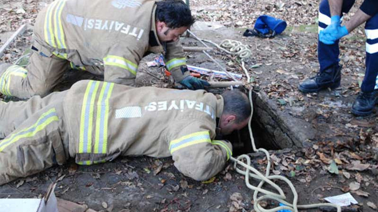 Kadıköy'de 15 metrelik kuyuya düştü