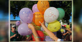 Gülmen ve Özakça'ya balonlu destek