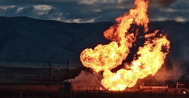 Sınır kapısındaki doğalgaz boru hattında patlama