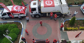 Polis temizlik işçilerinin 1 Mayıs eylemine izin vermedi