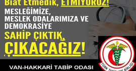 Bölge Tabip Odaları: Biat Etmiyoruz, mesleğimize sahip çıkıyoruz