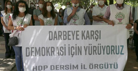 'Darbeye karşı demokrasi yürüyüşü'ne katılmak için Dersim'den yola çıktılar
