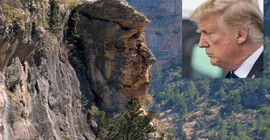 Mersin'de mahalle muhtarı, Trump'a benzeyen kaya 'keşfetti'