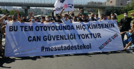 TEM Otoyolu'nda adalet eylemi