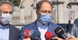 Ali Erbaş: Ayasofya'da perdeleme çalışması sürüyor, çivi çakılmıyor
