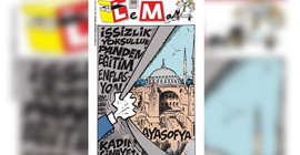 Mizah dergisi Leman, Ayasofya'nın cami olarak açılmasını kapağına taşıdı
