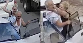 Yol verme tartışmasında tokat attığı kadın eski tekvandocu çıkınca, dayak yiyip kaçtı
