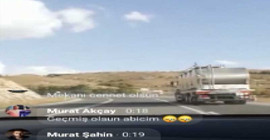 Canlı yayında ölümcül kaza