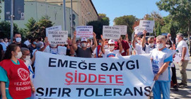 Çapa'da eylem: O yumruk hepimizin gözüne geldi, çalışırken ölmek istemiyoruz