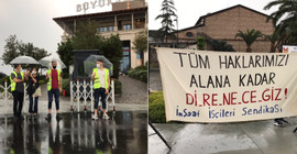 Büyük Yalı şantiyesinde direniş: Ücret haktır gasp edilemez