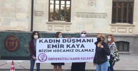 Kadınların, İstanbul Sözleşmesi'ni hedef alan akademisyeni protestosuna engelleme