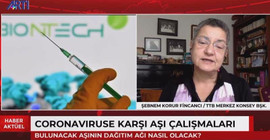 TTB Merkez Konseyi Başkanı Fincancı, aşı çalışmalarını Artı TV'ye değerlendirdi